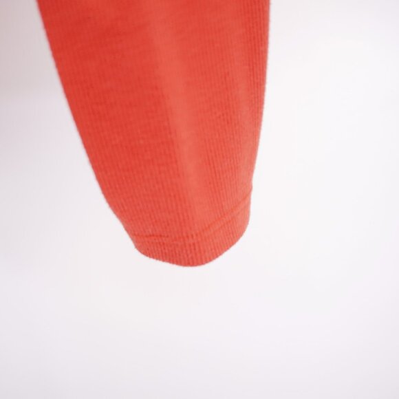 Guess XL Orange Scoop Neck Button Ribbed Polyester Rayon Sweater Long Sleeve - Picture 3 of 9